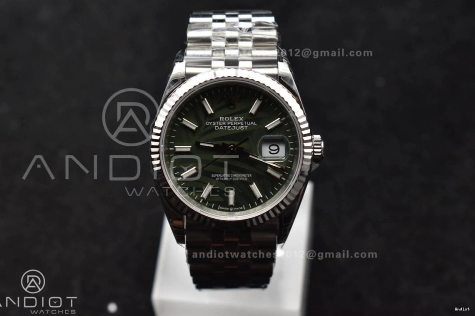 126234 SS 1:1 VSF Best 576 904L 36 DateJust Jubilee Steel ComfortFit Dial on VS Edition Green Bracelet Leaf 0723
